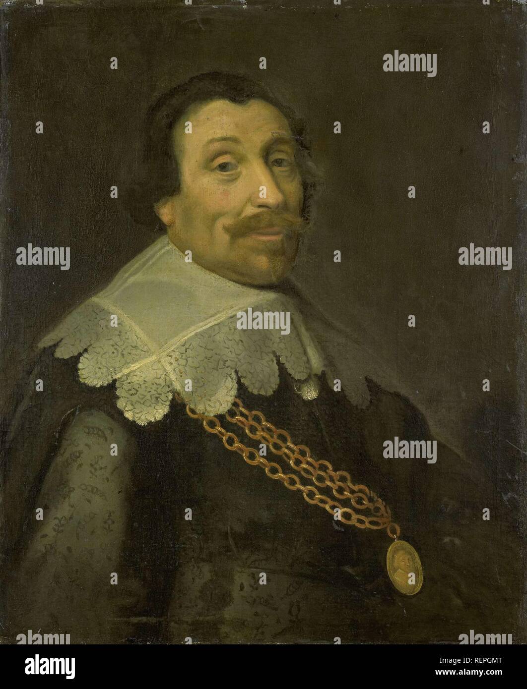Portrait von Lieutenant-Admiral Harpertsz Maerten Tromp. Dating: nach 1640. Maße: Support: h 71,5 cm x W 59 cm; d 5,8 cm. Museum: Rijksmuseum, Amsterdam. Autor: Michiel Jansz van Mierevelt (Werkstatt). Stockfoto