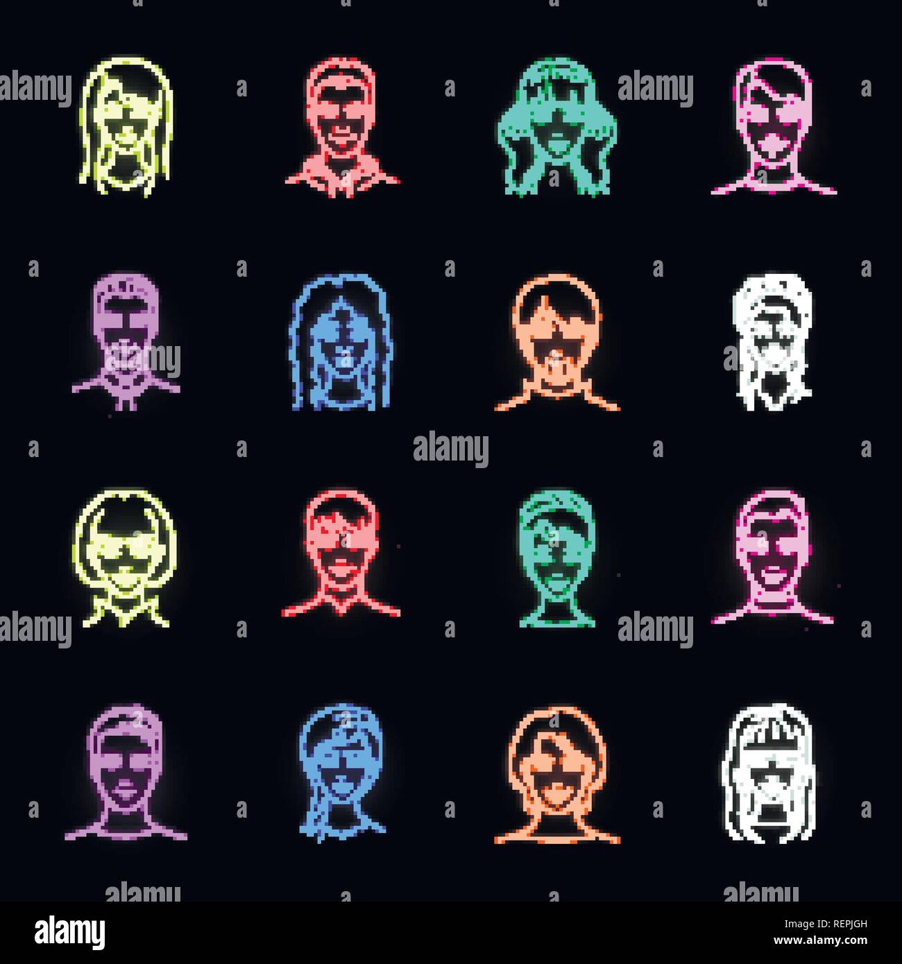 Aussehen, Kunst, Athlet, Avatar, Glatze, Bart, Junge, Sammlung, Design, Kleid, Gesicht, Mimik, Mode, Mädchen, Gläser, Großvater, Großmutter, Frisur, Kopf, menschliche, Icon, Illustration, isoliert, Logo, Mann, Schnurrbart, Neon, Außen, Menschen, Personen, Portrait, Satz, Zeichen, Stiefvater, Stiefmutter, Stil, Symbol, Lehrer, Riegel, Benutzer, Vector, Web, Frau, Arbeiten, Vektor, Vektoren, Stock Vektor