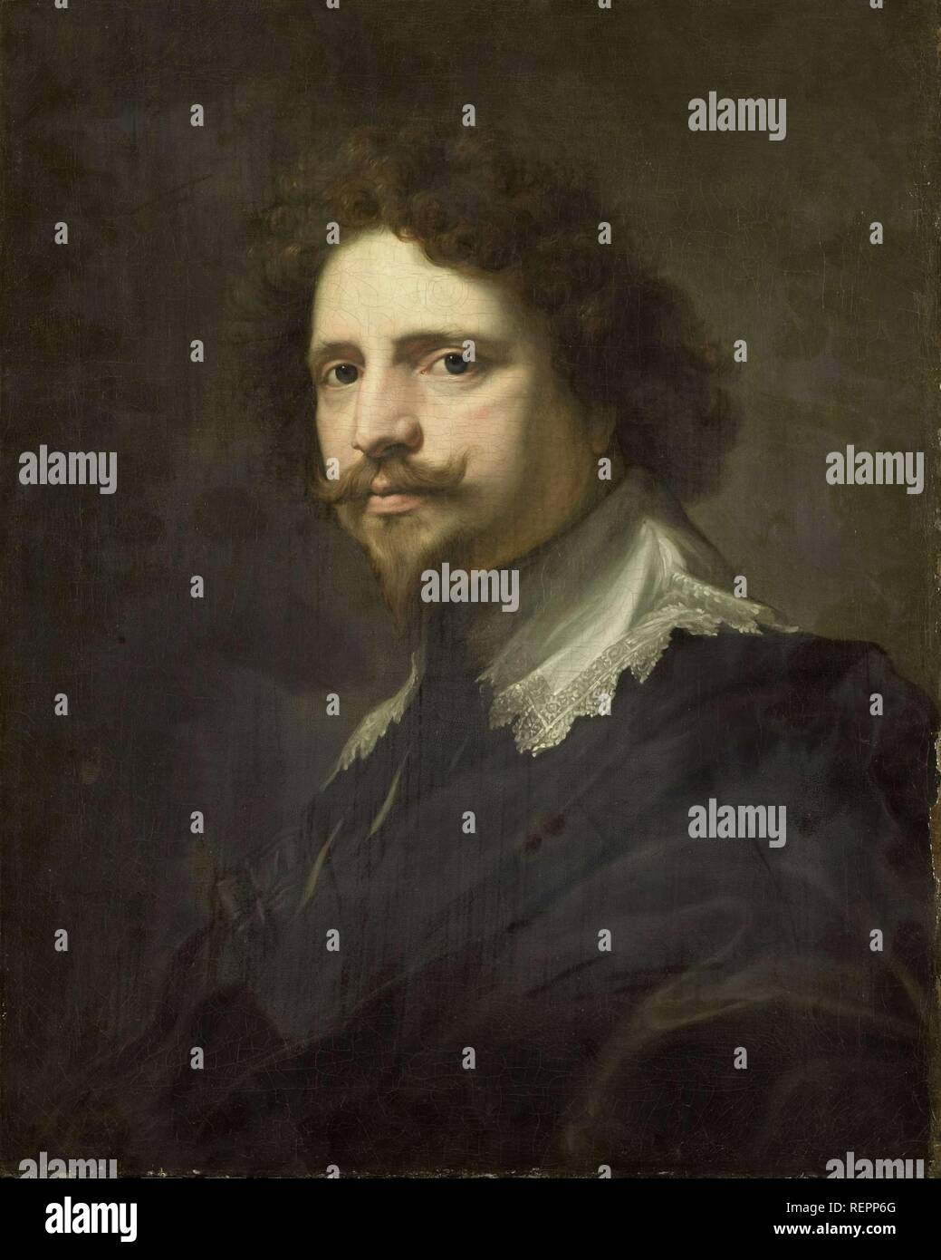 Michel Le Blon, Agent der Königin Christina von Schweden, Goldschmied und Kupferstecher. Datierung: 1630 - 1675. Maße: H 57 cm x W 46 cm; d 6cm. Museum: Rijksmuseum, Amsterdam. Autor: Anthony Van Dyck (Kopieren nach). Stockfoto