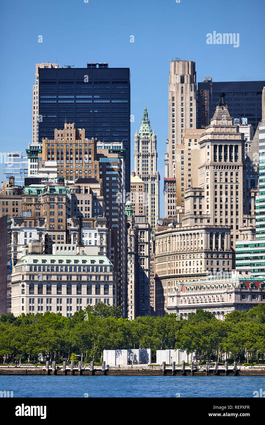 Manhattan historischer und moderner Architektur, New York City, USA. Stockfoto