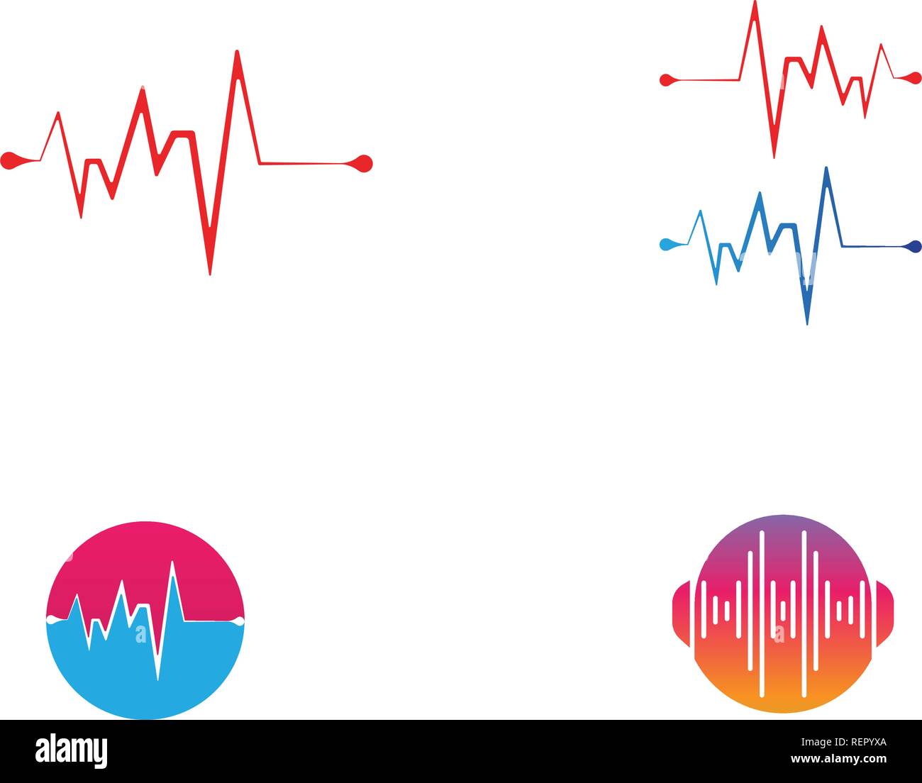 Sound wave logo Vorlage Vektor icon Abbildung Stock Vektor