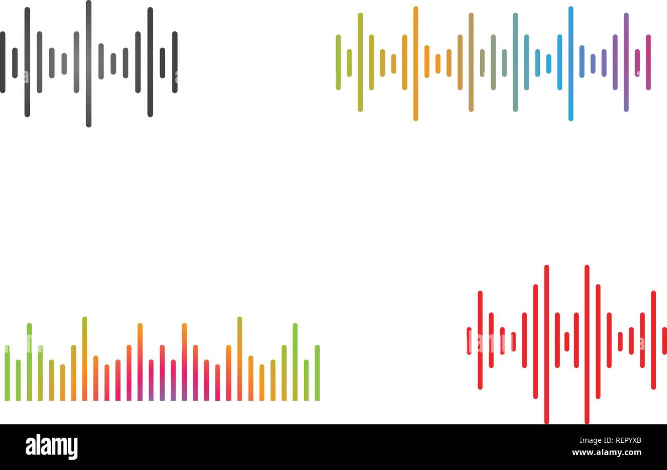 Sound wave logo Vorlage Vektor icon Abbildung Stock Vektor
