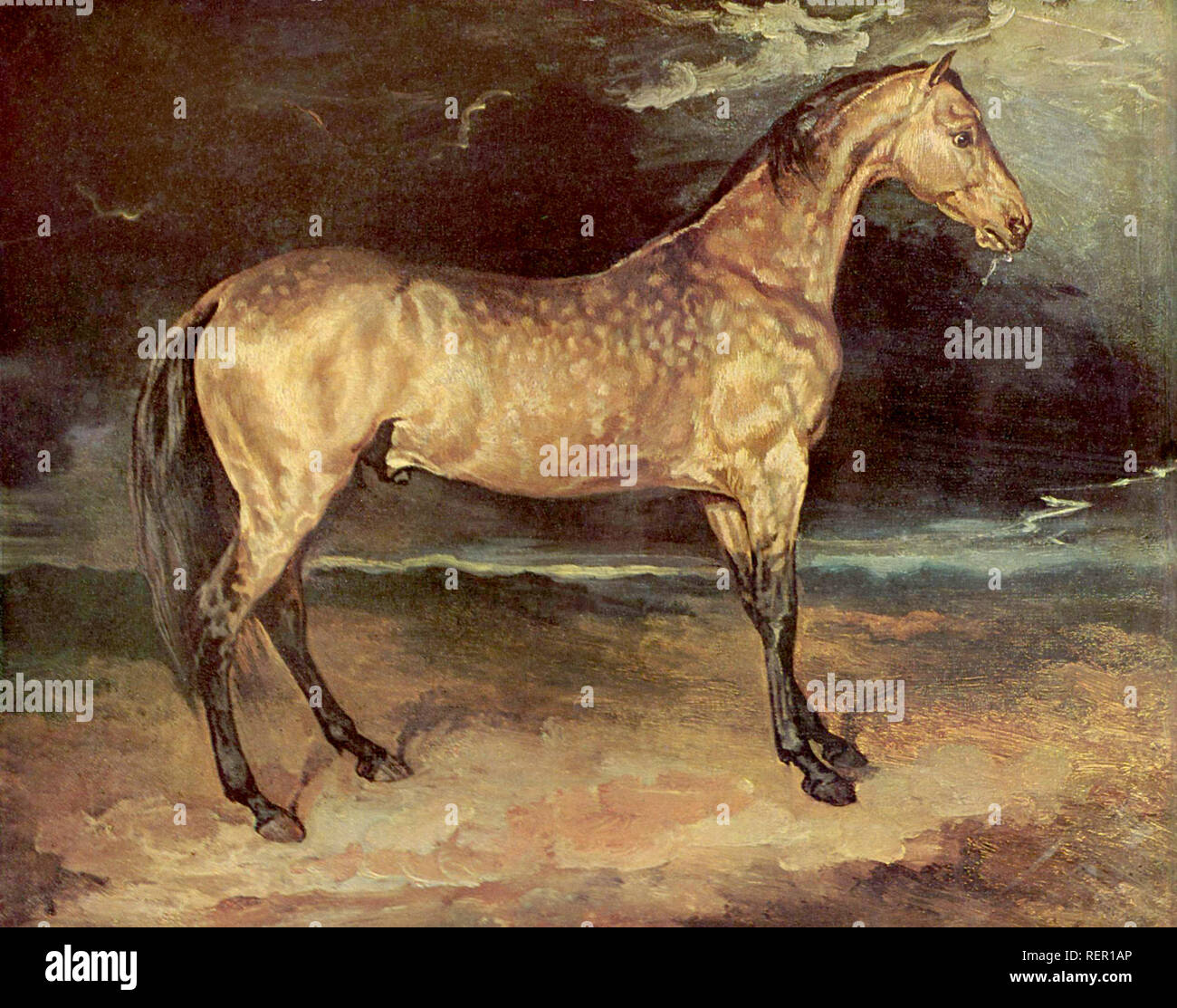 Pferd im Sturm, 1820-1821 von Théodore Géricault Stockfoto