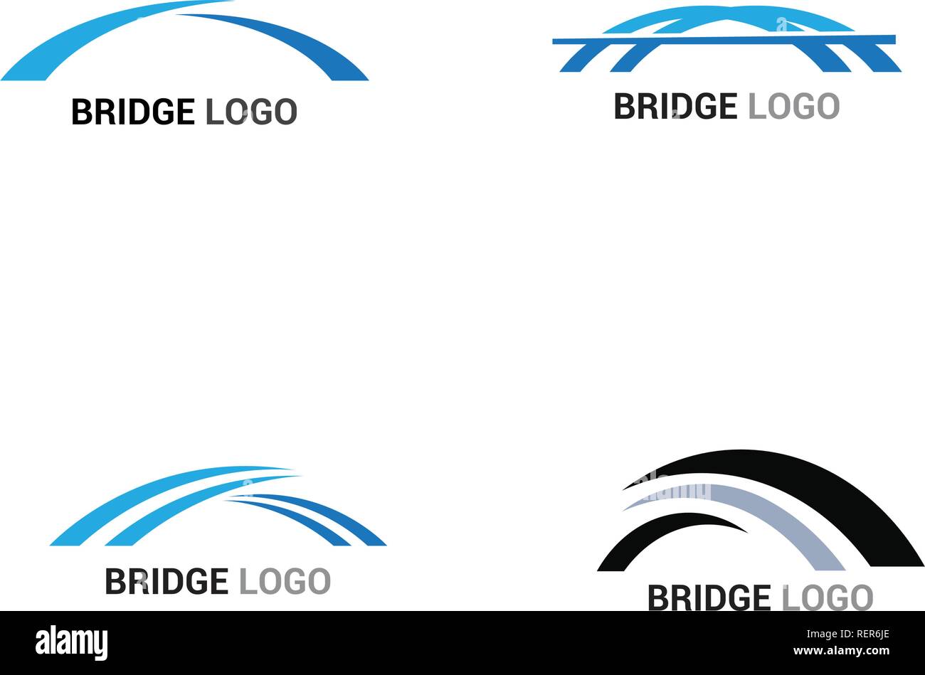 Bridge-Logo, sowie Symbol vektor Vorlage Stock Vektor