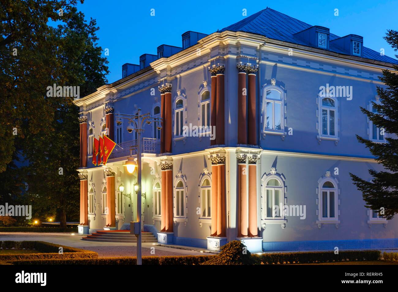 Blue Palace, Plava Dvorac, Residenz der Präsident von Montenegro, Cetinje, Montenegro Stockfoto