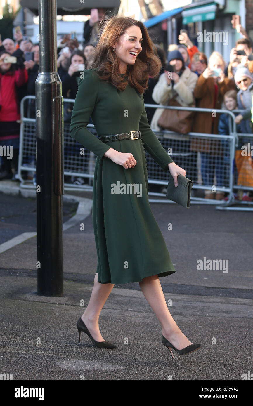 Die Herzogin von Cambridge besuche die Familie Aktion Lewisham Basis, bietet eine Reihe von wertvollen Gemeinschaft Unterstützung für Kinder und Familien im Süden Londons, eine neue nationale Support Line zu starten. Der Besuch wird gehostet von David Holmes CBE, der Hauptgeschäftsführer von Familie Maßnahmen, die ein Mitglied der Lenkungsgruppe der Herzogin. 22. JANUAR 2019. Credit: Trevor Adams/MediaPunch REF: MTX 19248 Stockfoto