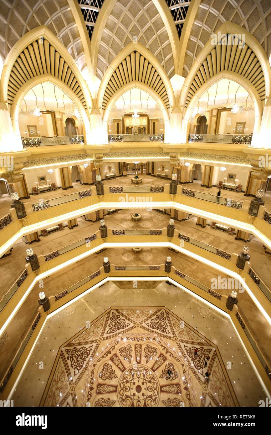 Emirates Palace Hotel, Kempinski Gruppe, Abu Dhabi, Vereinigte Arabische Emirate, Naher Osten Stockfoto