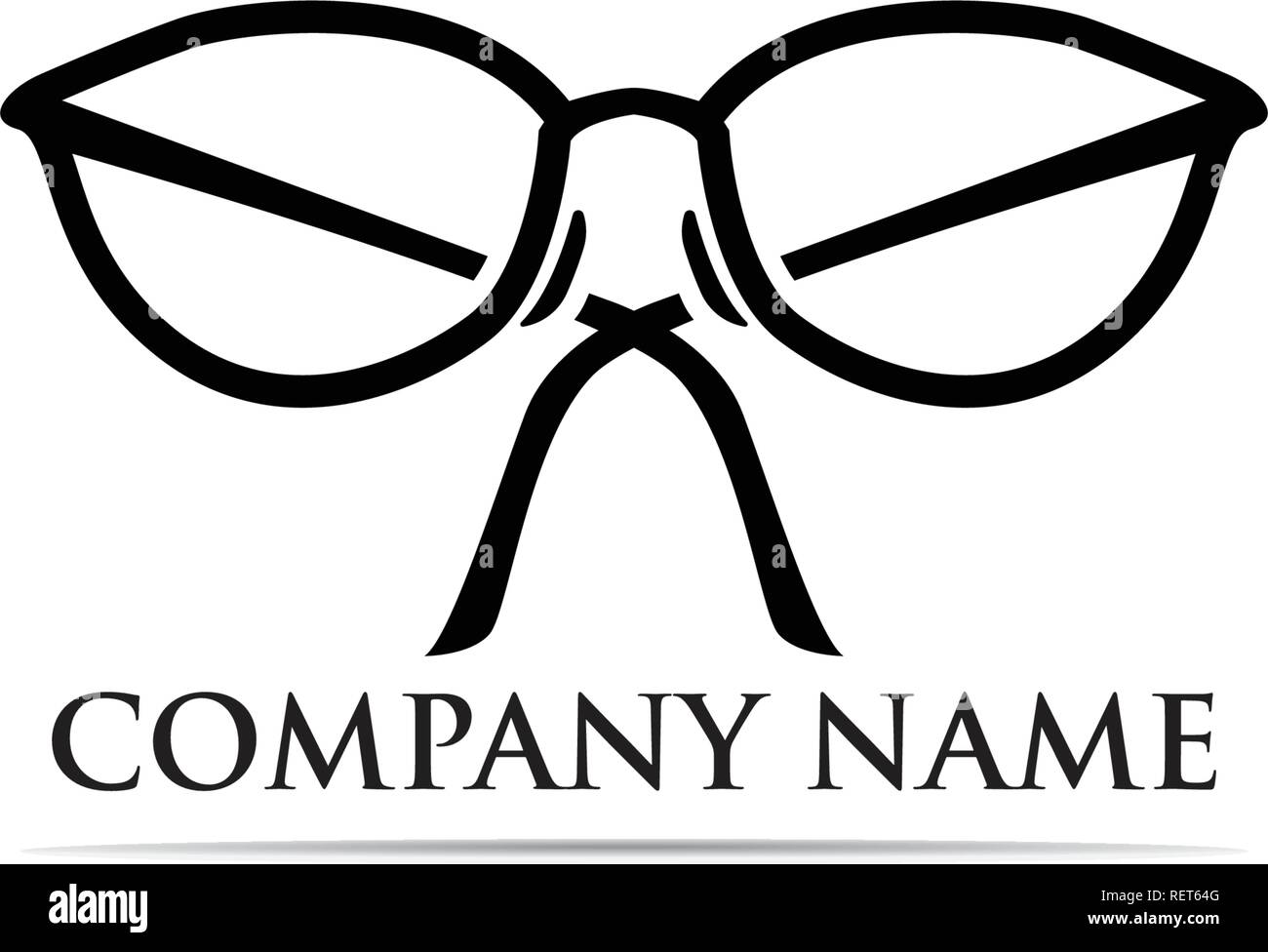 Gläser Logo Design vector Illustrator Stock Vektor