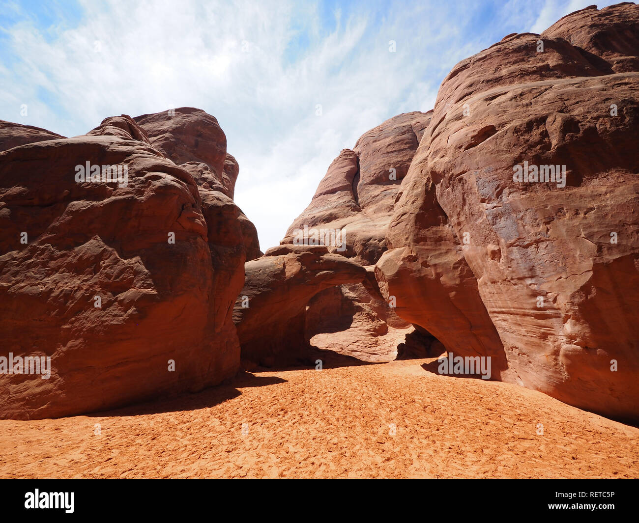 Scenic Drive im Arches National Park, Moab, Utah, USA Stockfoto