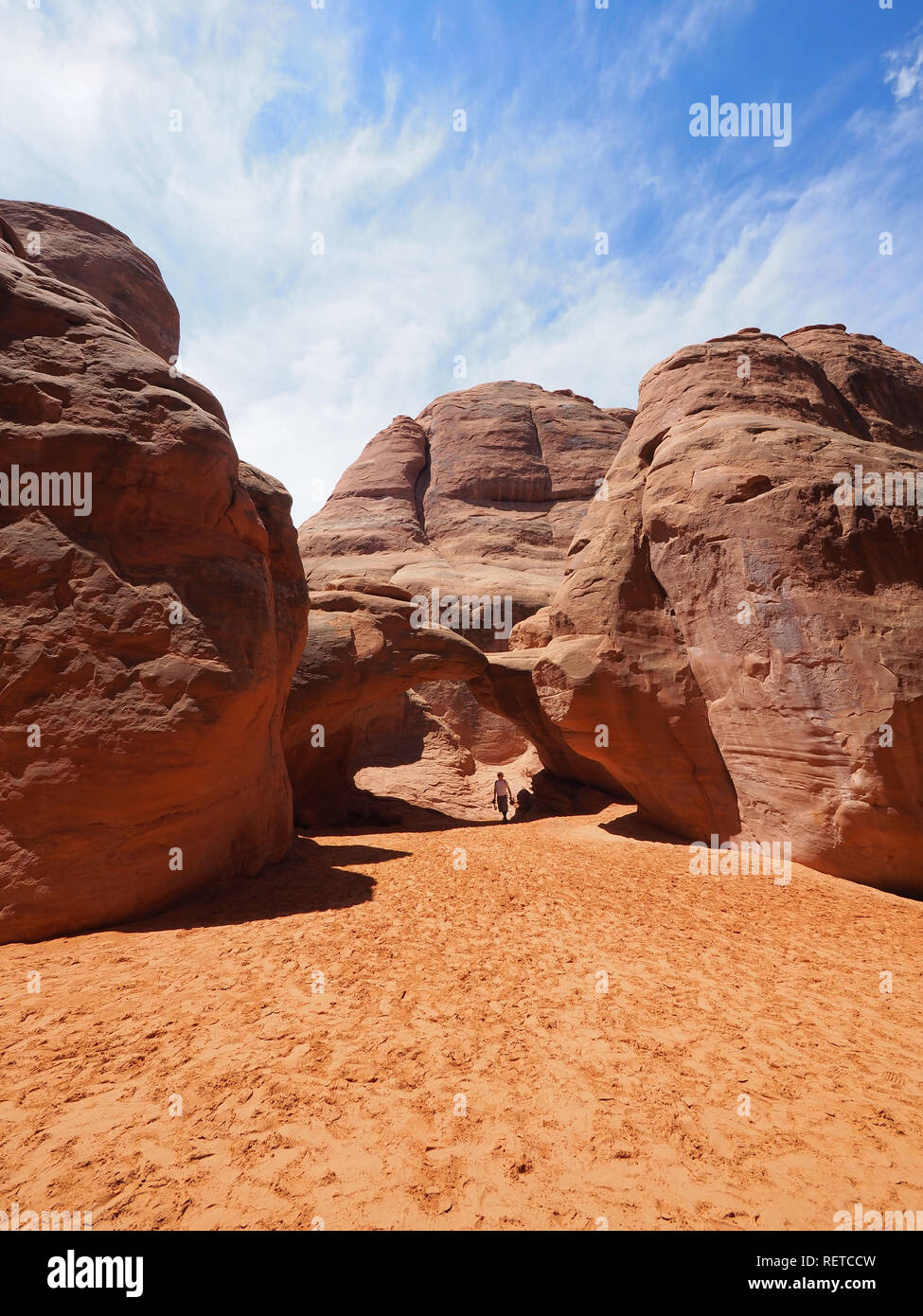 Scenic Drive im Arches National Park, Moab, Utah, USA Stockfoto