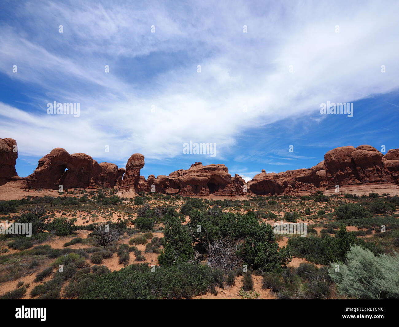 Scenic Drive im Arches National Park, Moab, Utah, USA Stockfoto