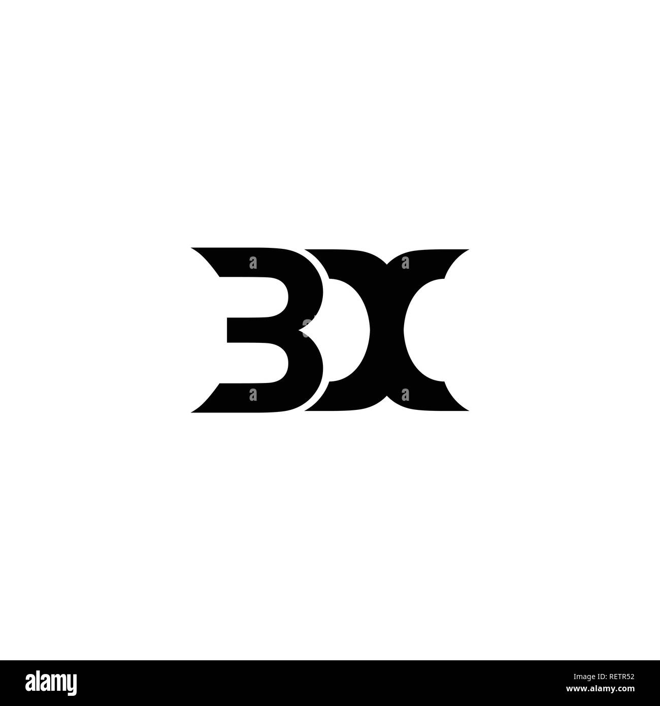 Schreiben BX Grafik, BX schreiben Logo vektor design. initial BX logo Vorlage. Stock Vektor