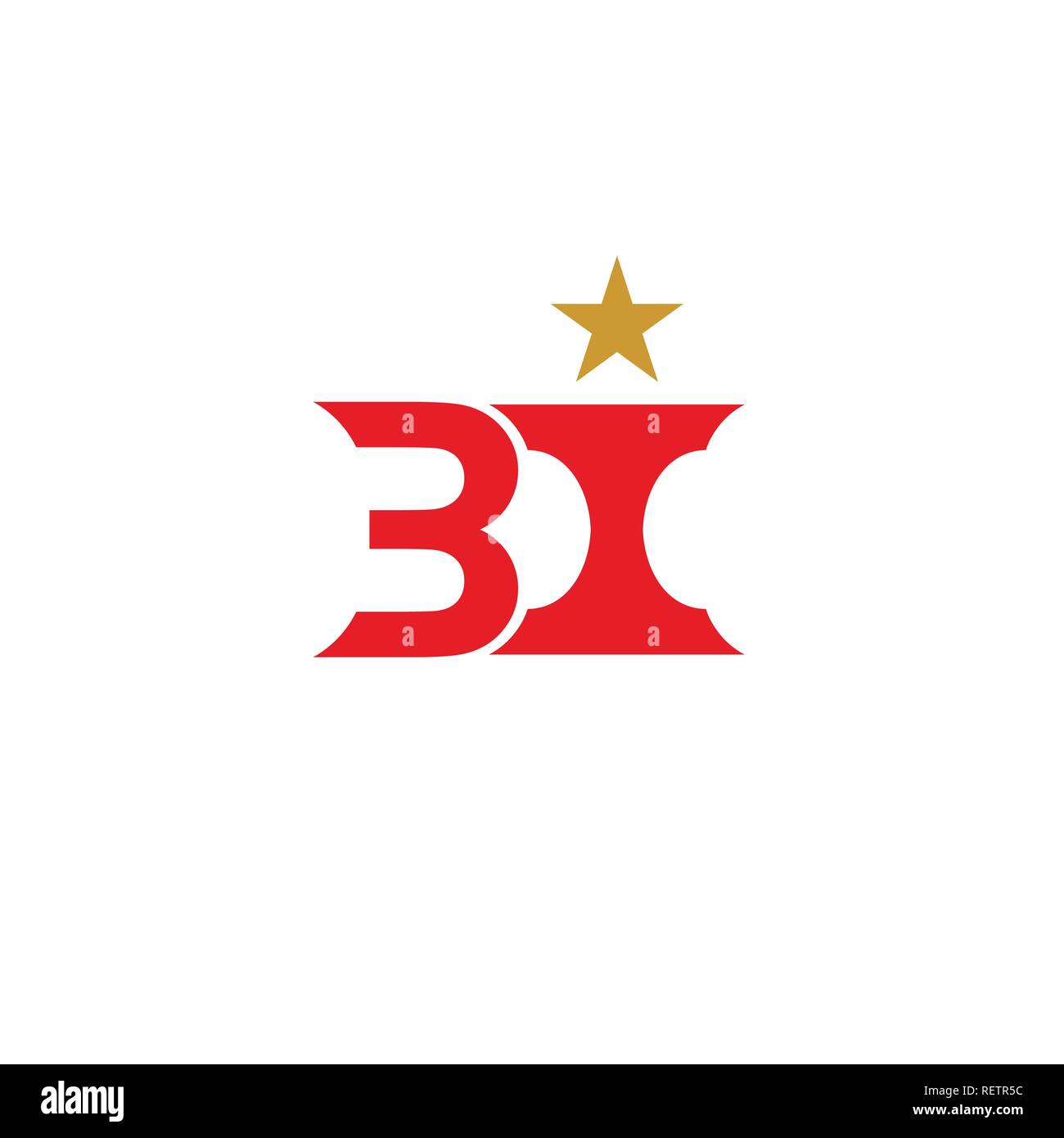 Schreiben BI Grafik, BI schreiben Logo vektor design. initial BI logo Vorlage. Stock Vektor