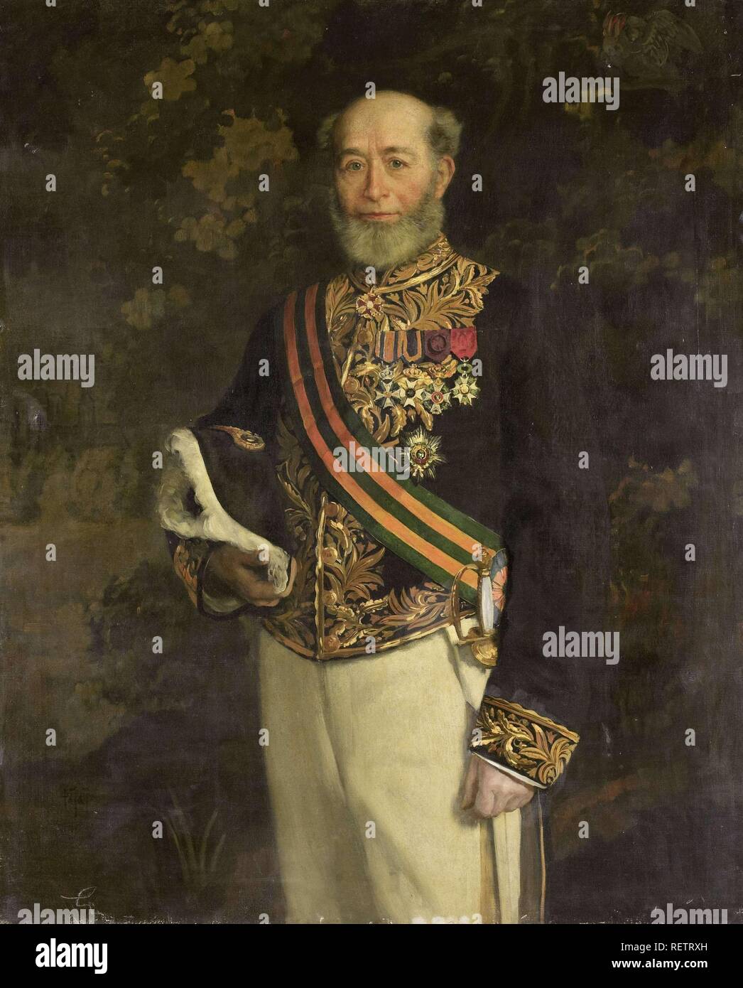 Frederik S'Jacob (1822-1901). Allgemeine Gouverneur (1880-84). Datierung: 1895 - 1896. Maße: h 129 cm x W 105 cm; d 14 cm. Museum: Rijksmuseum, Amsterdam. Autor: Pieter de Josselin de Jong (auf Objekt erwähnt). Stockfoto