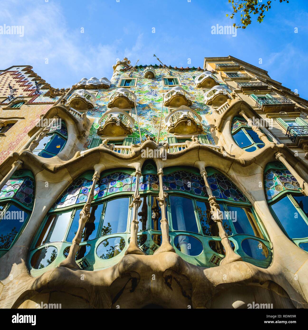 Haus Fassade Fassade Der Casa Battlo Des Architekten Antoni Gaudi