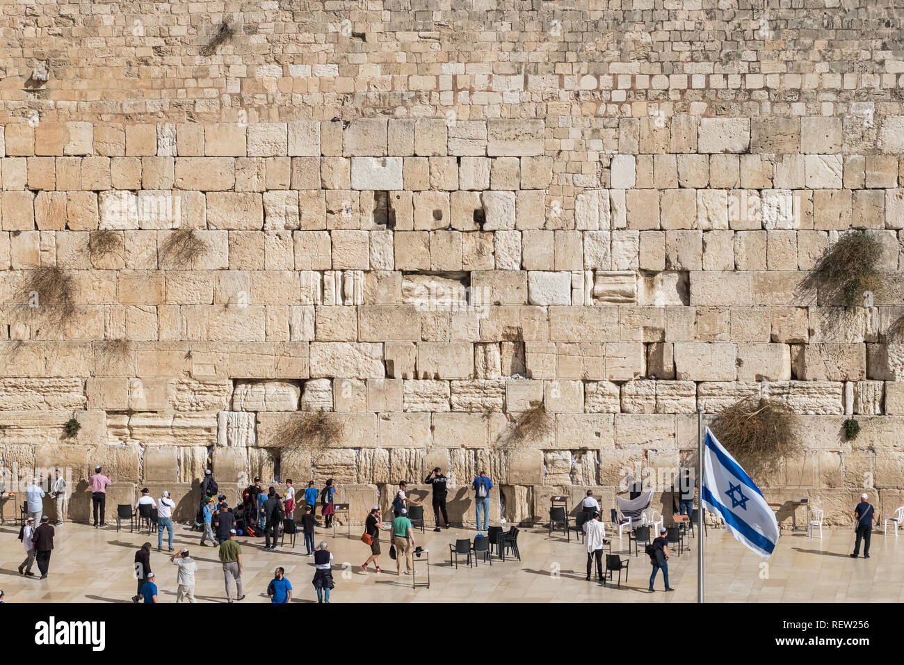 Jerusalem, Israel - 20 November, 2018: Western Wall in Jerusalem, Israel Stockfoto