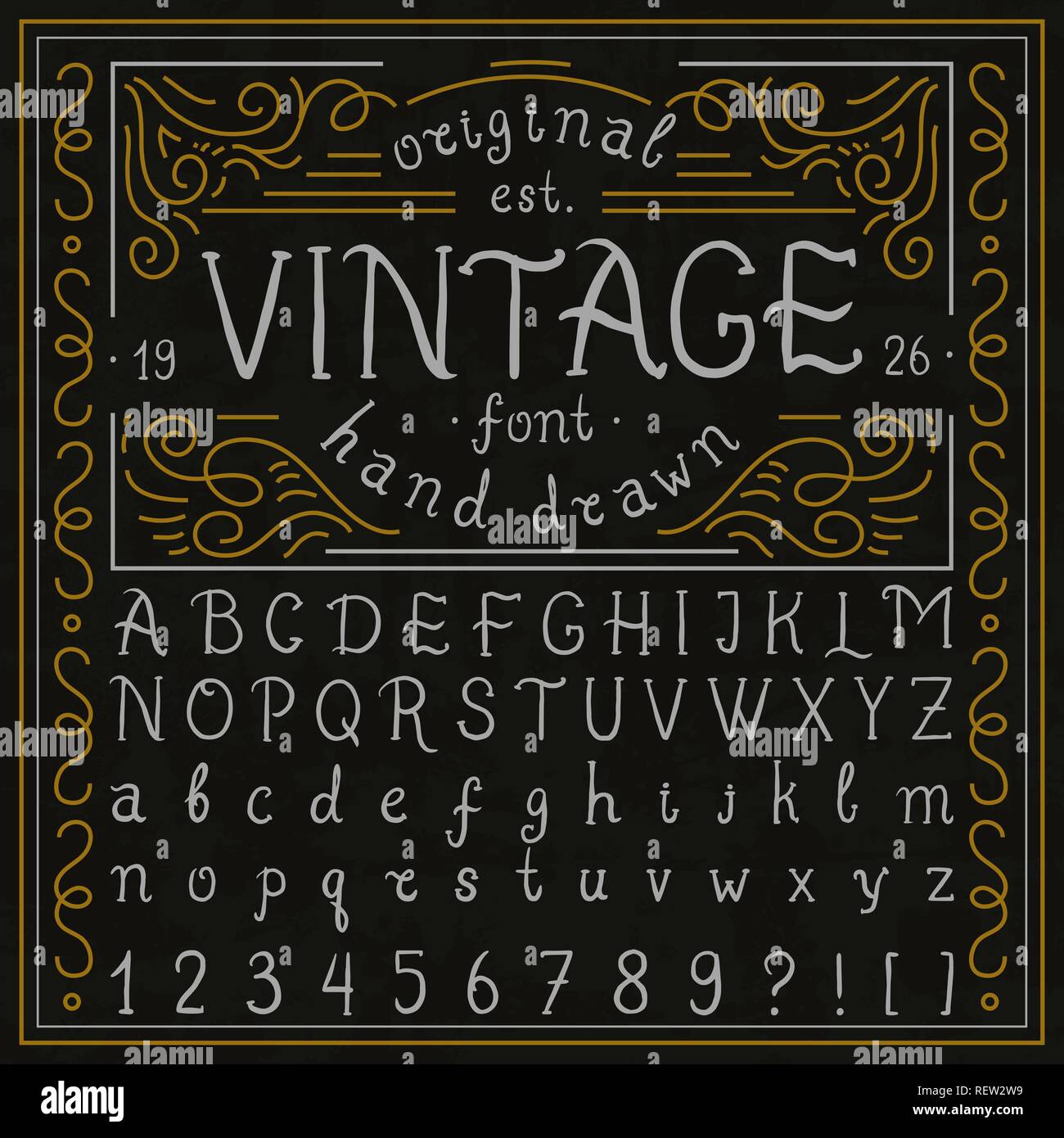 Vintage Whiskey Font Handschriftliche Buchstaben Des Alphabets Dekorative Zeichen Maler Symbole Fur Etiketten Hochzeit Karten Und Bourbon Vorlagen Retro Script Schriftbild Skizzierte Version Stock Vektorgrafik Alamy