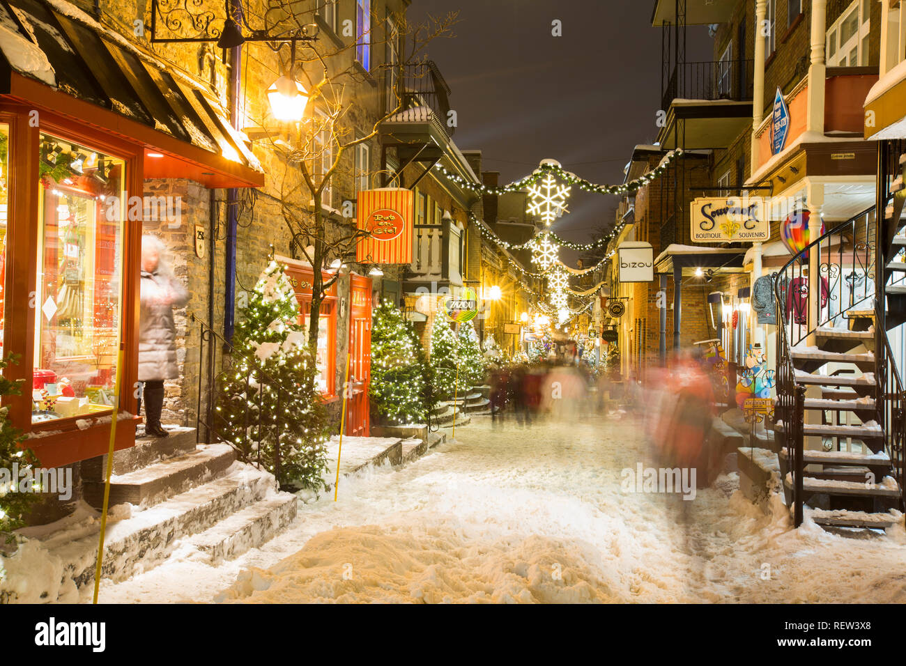 Die Quebecer Altstadt im Winter Stockfoto