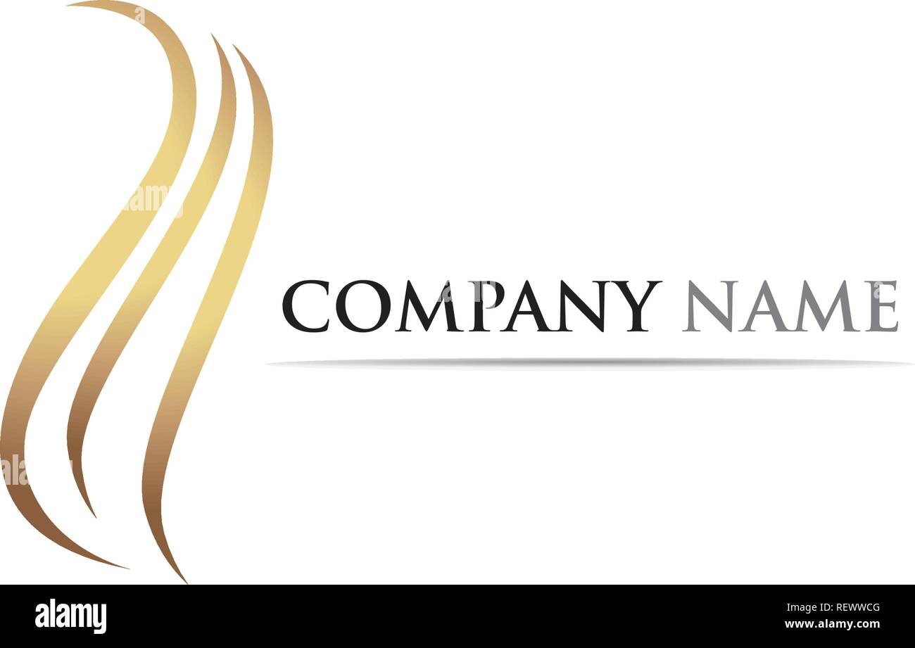 Haar wave Logo und Symbole Stock Vektor