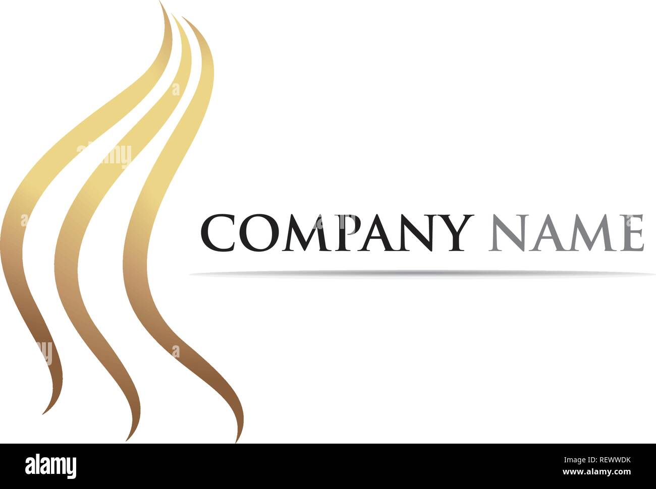 Haar wave Logo und Symbole Stock Vektor