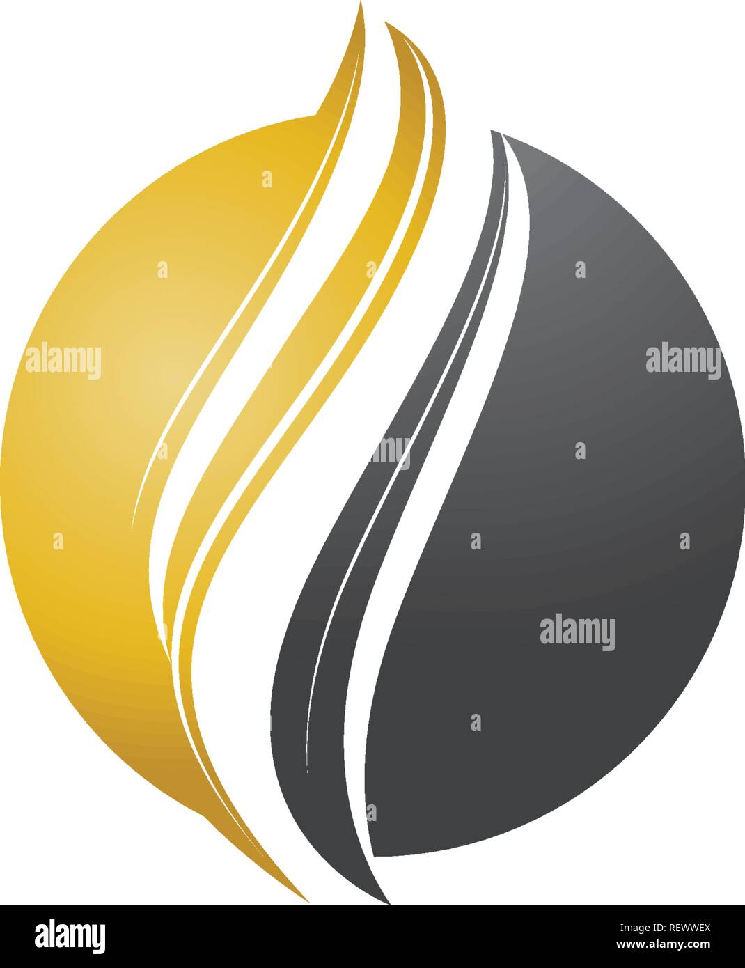 Haar wave Logo und Symbole Stock Vektor