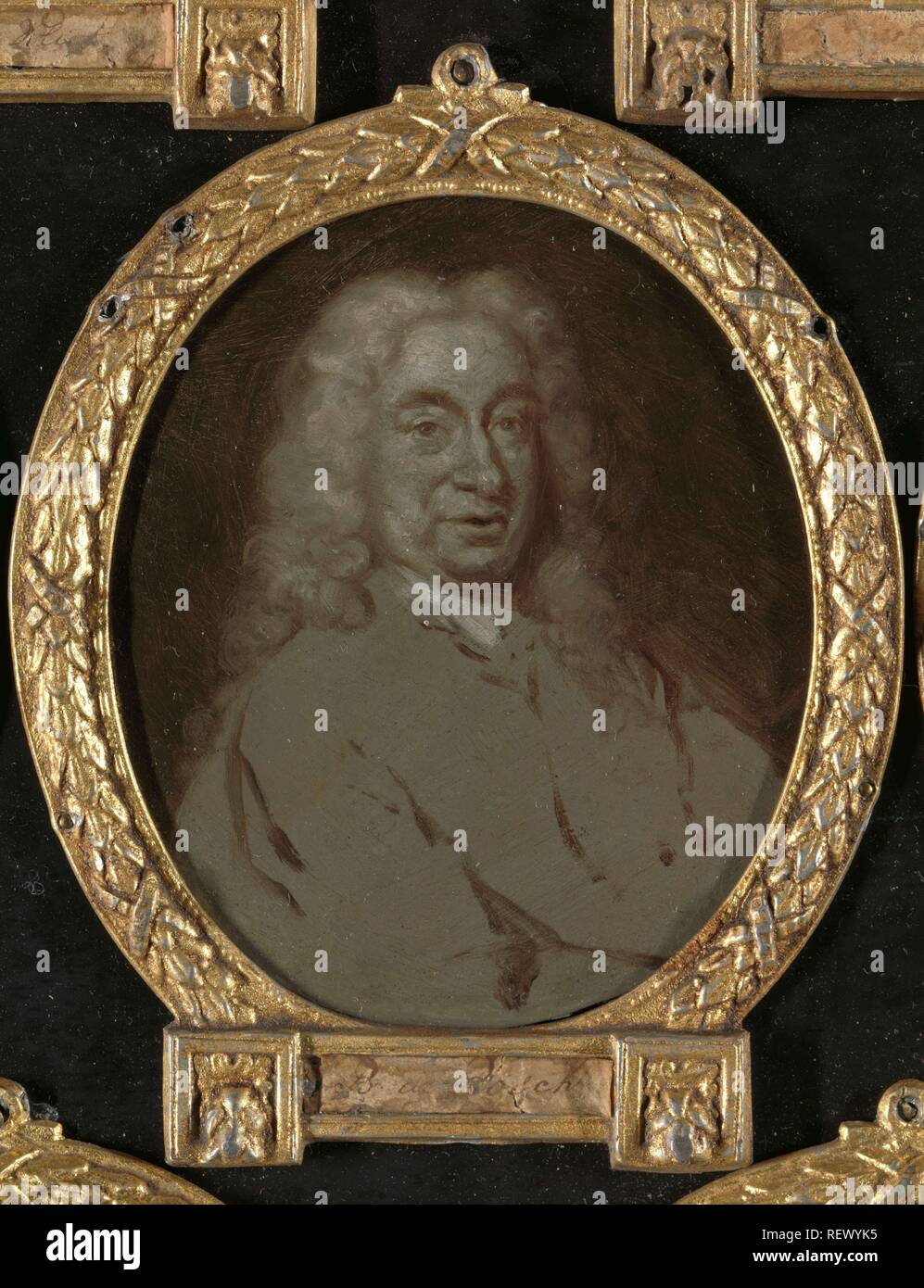 Portrait von Hendrik van der Zande (1680 - nach 1717). Jurist und dramatischen Dichter in Amsterdam. Datierung: 1732 - 1771. Maße: H 11,2 cm × w 9,3 cm. Museum: Rijksmuseum, Amsterdam. Autor: Jan Maurits Quinkhard. Stockfoto