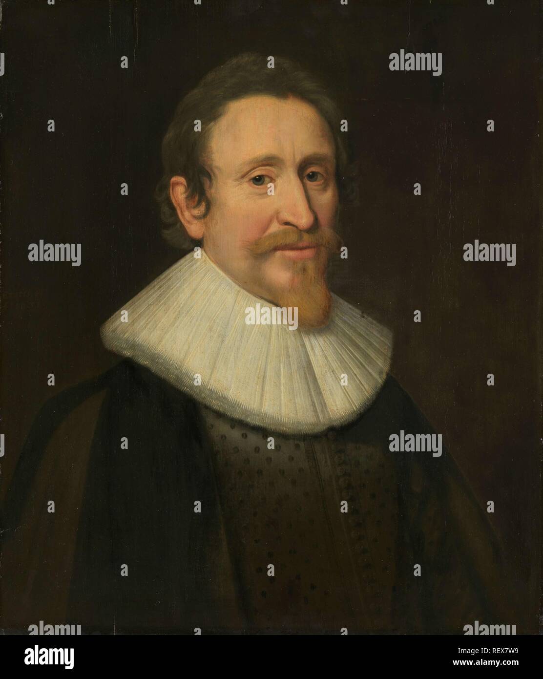 Portrait von Hugo Grotius, Jurist. Dating: 1631. Maße: Support: H 63 cm x W 55 cm; d 6,6 cm. Museum: Rijksmuseum, Amsterdam. Autor: Michiel Jansz van Mierevelt (Werkstatt). Stockfoto