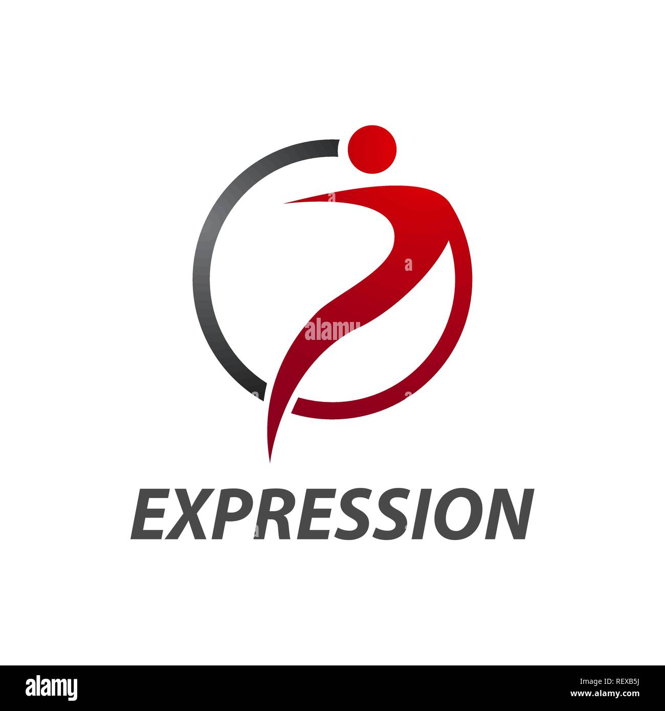 Ausdruck Kreis menschlichen Charakter logo Konzept Design. Symbol grafische Vorlage element Vektor Stock Vektor