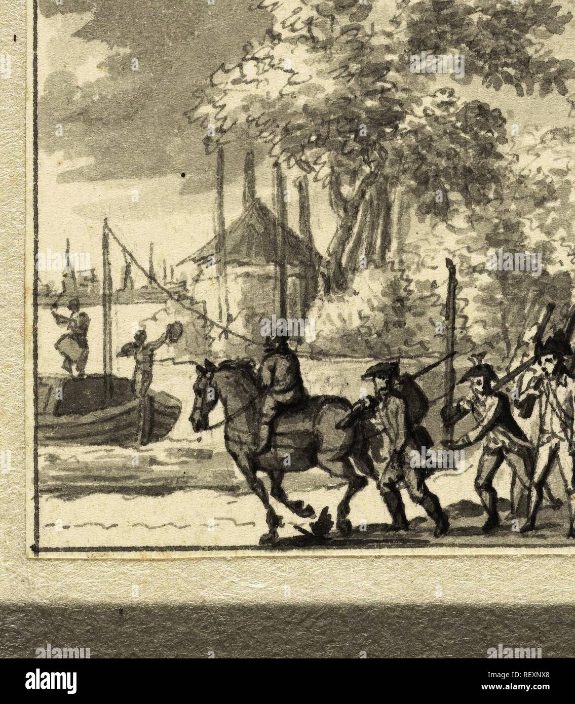 Im Jahr 1786 und 1787. Verfasser: Anonym. Verfasser der Stellungnahme: Jacques Kuyper (Namensnennung zurückgewiesen). Dating: C. 1789 - C. 1810. Ort: Niederlande. Maße: H 65 mm x B 55 mm. Museum: Rijksmuseum, Amsterdam. Stockfoto