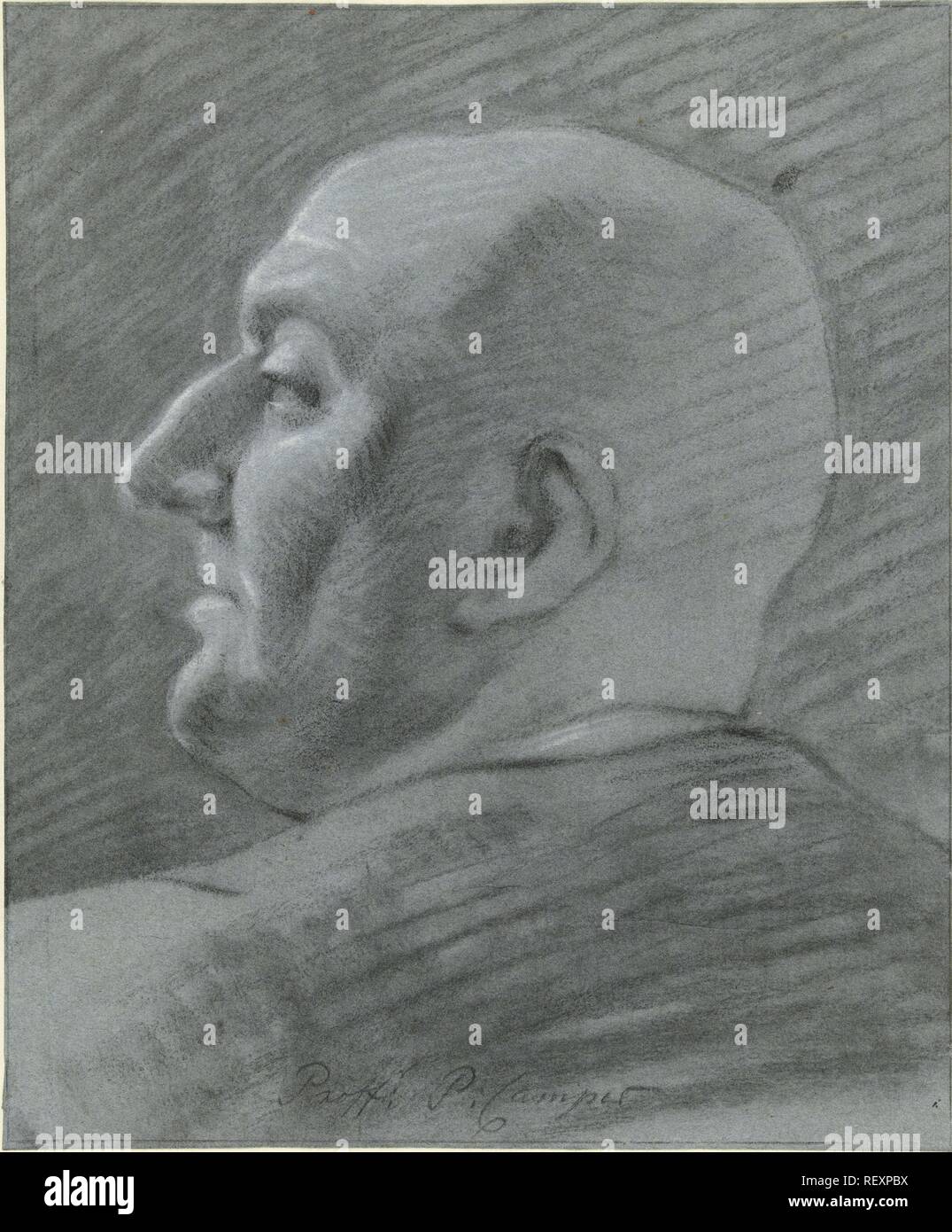 Portrait von Petrus Camper. Verfasser der Stellungnahme: jurriaan Andriessen. Dating: 1774. Maße: H 308 mm x B 255 mm. Museum: Rijksmuseum, Amsterdam. Stockfoto