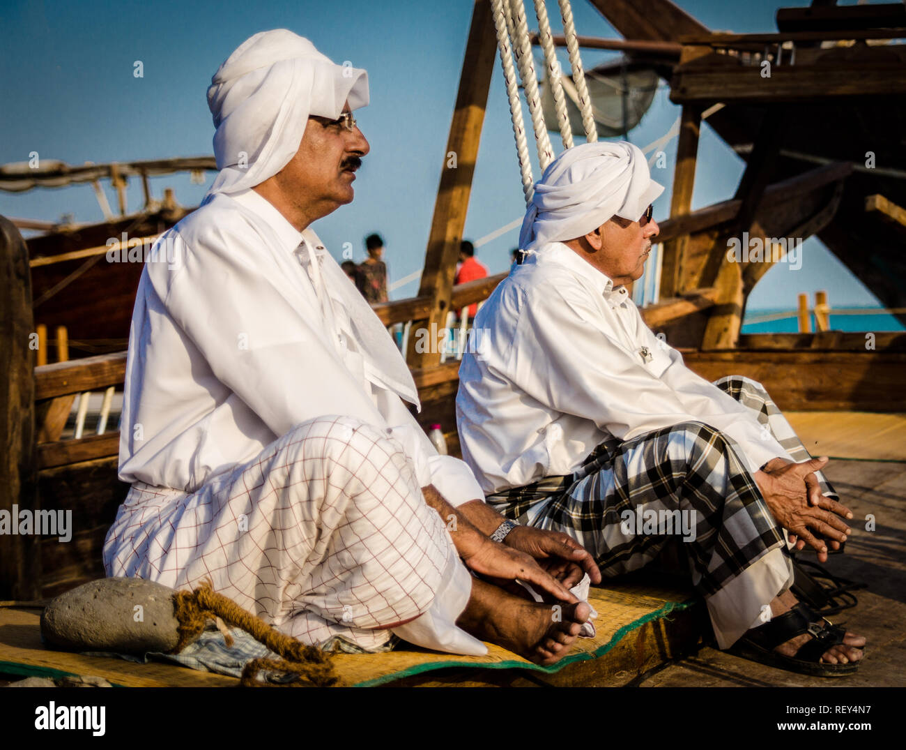 Dhow Fest Segler Stockfoto