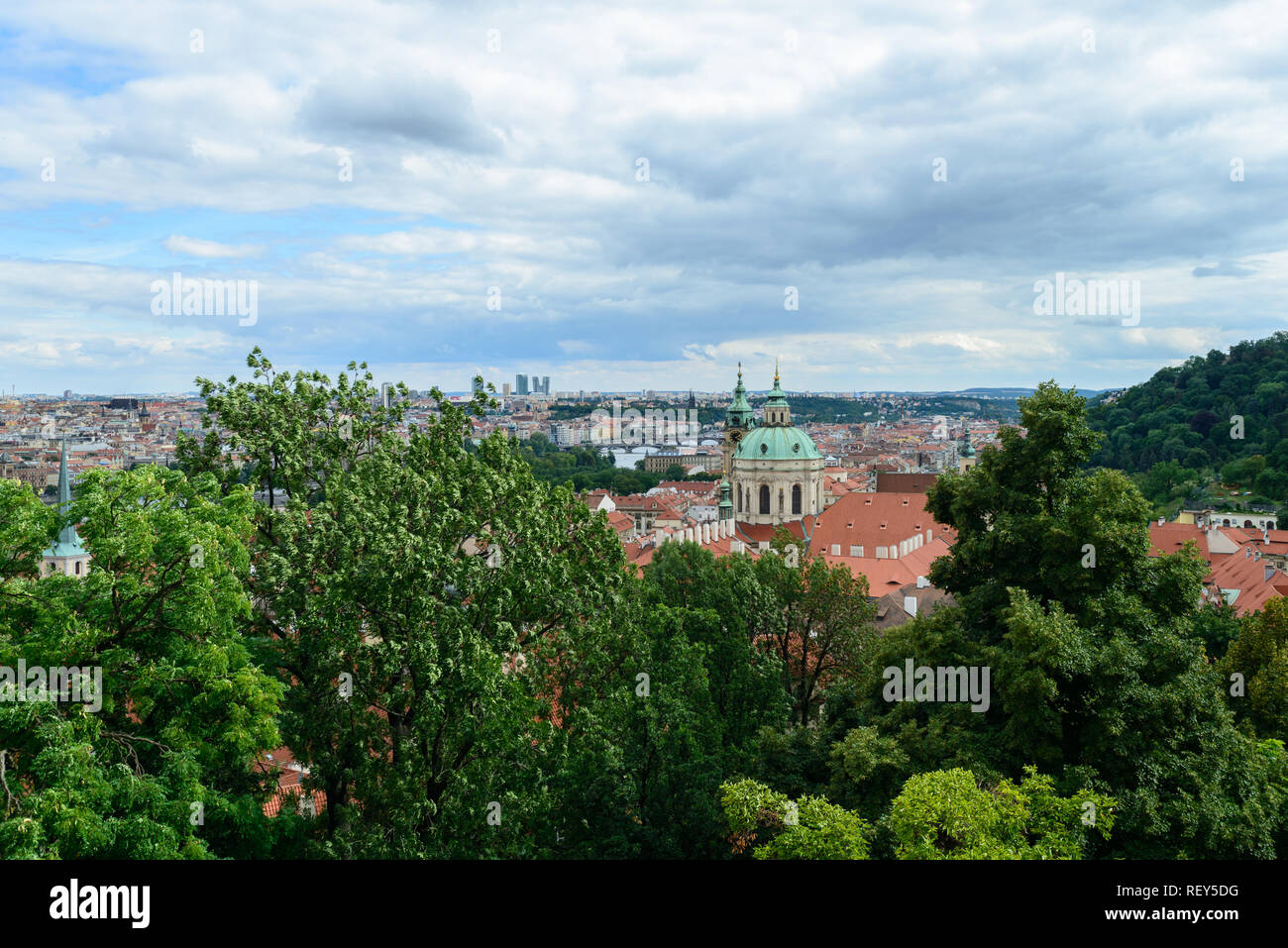 Amazing Prague Landschaft vom Prager Schloss Komplex Stockfoto