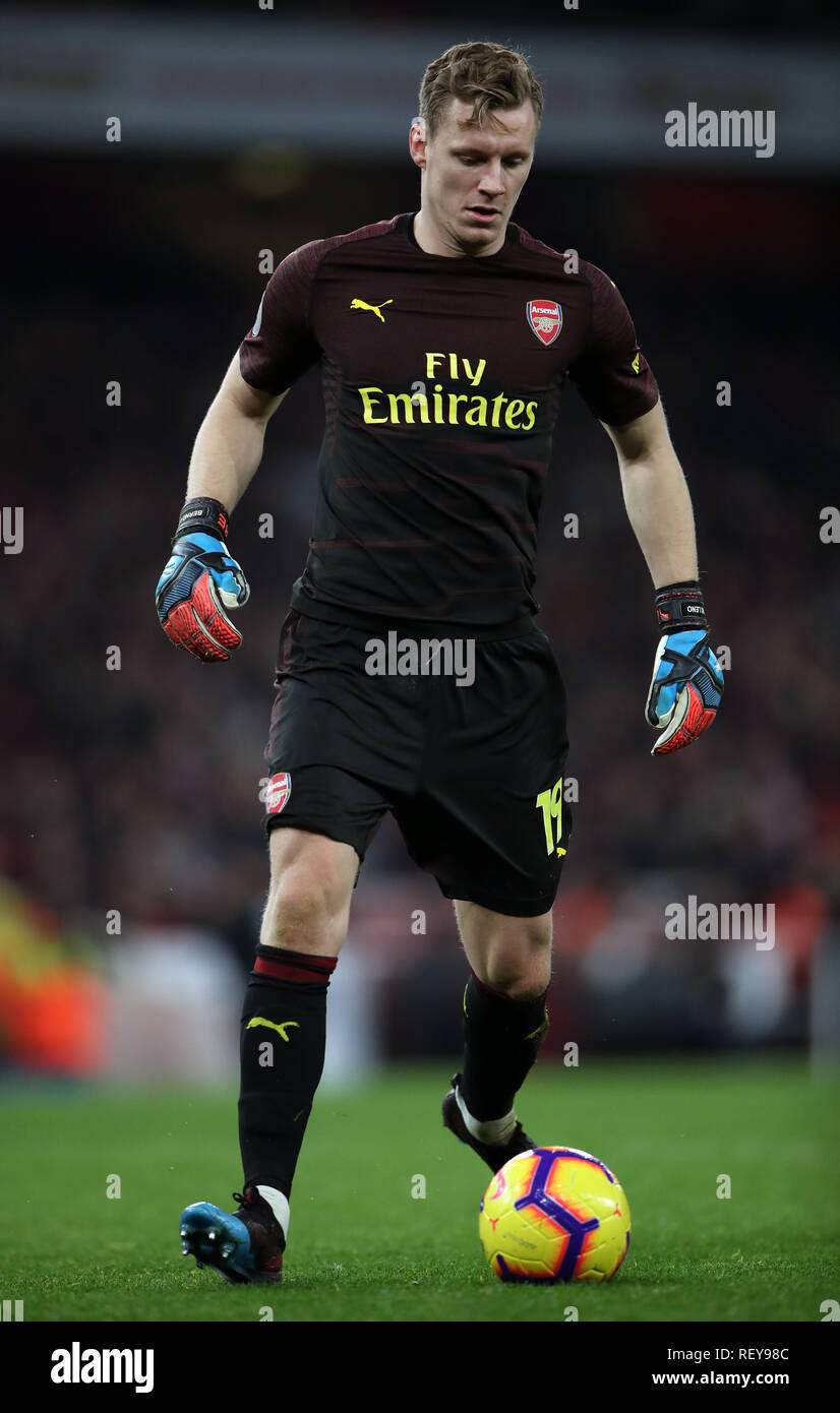 Arsenal Torwart Bernd Leno Wahrend Der Premier League Match Im Emirates Stadium London Stockfotografie Alamy