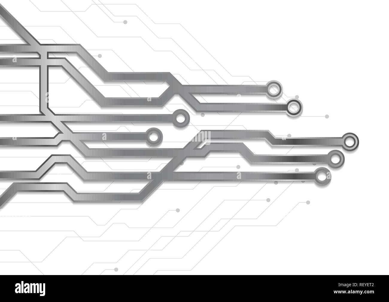 Abstrakte tech metallische Platine Hintergrund. Vektor Design Stock Vektor