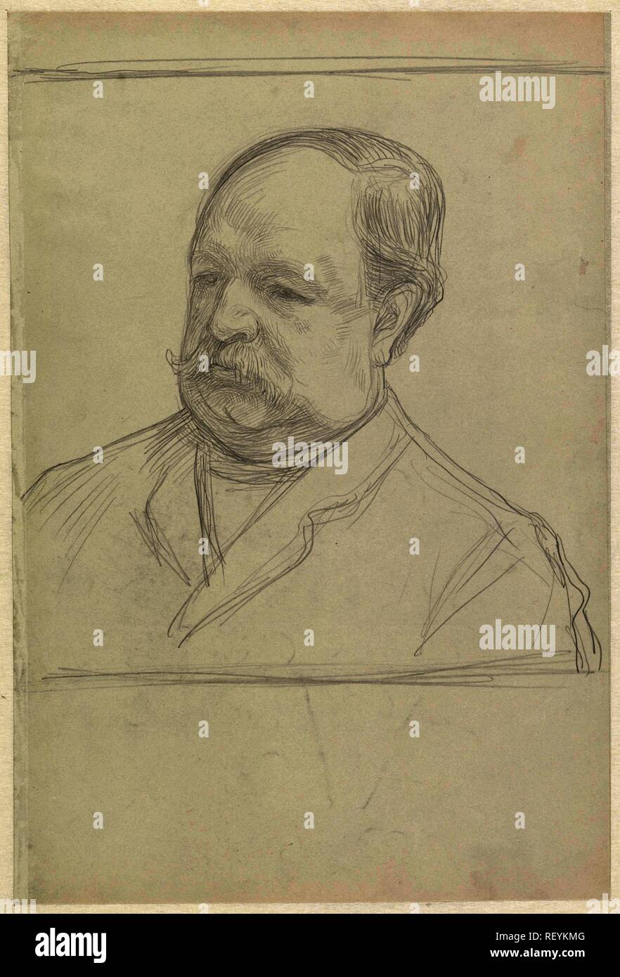 Portrait von Herrn J. Heemskerk Az. Verfasser der Stellungnahme: Jan Veth. Datierung: 1874 - 1925. Maße: H 308 mm x W 206 mm. Museum: Rijksmuseum, Amsterdam. Stockfoto