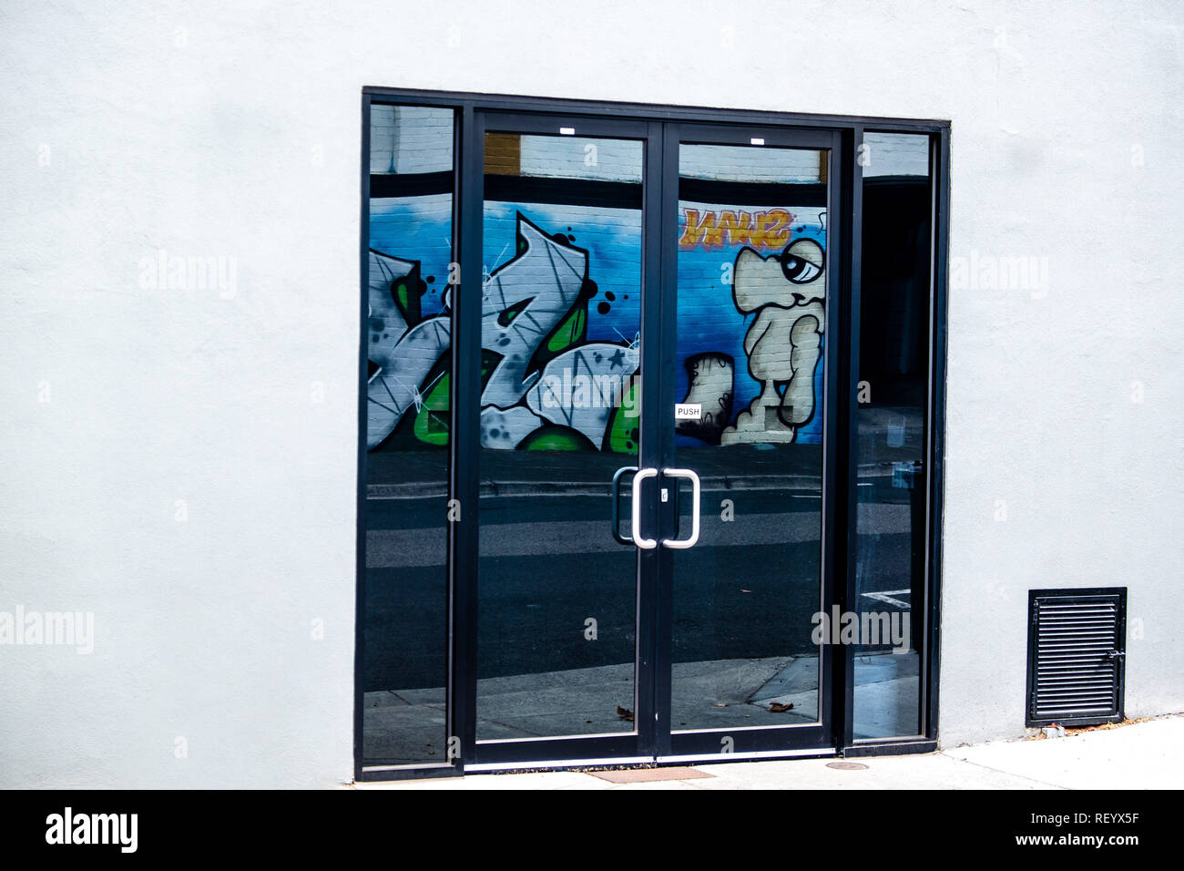 Graffiti Street Art in der Stadt Melbourne, Australien Stockfoto