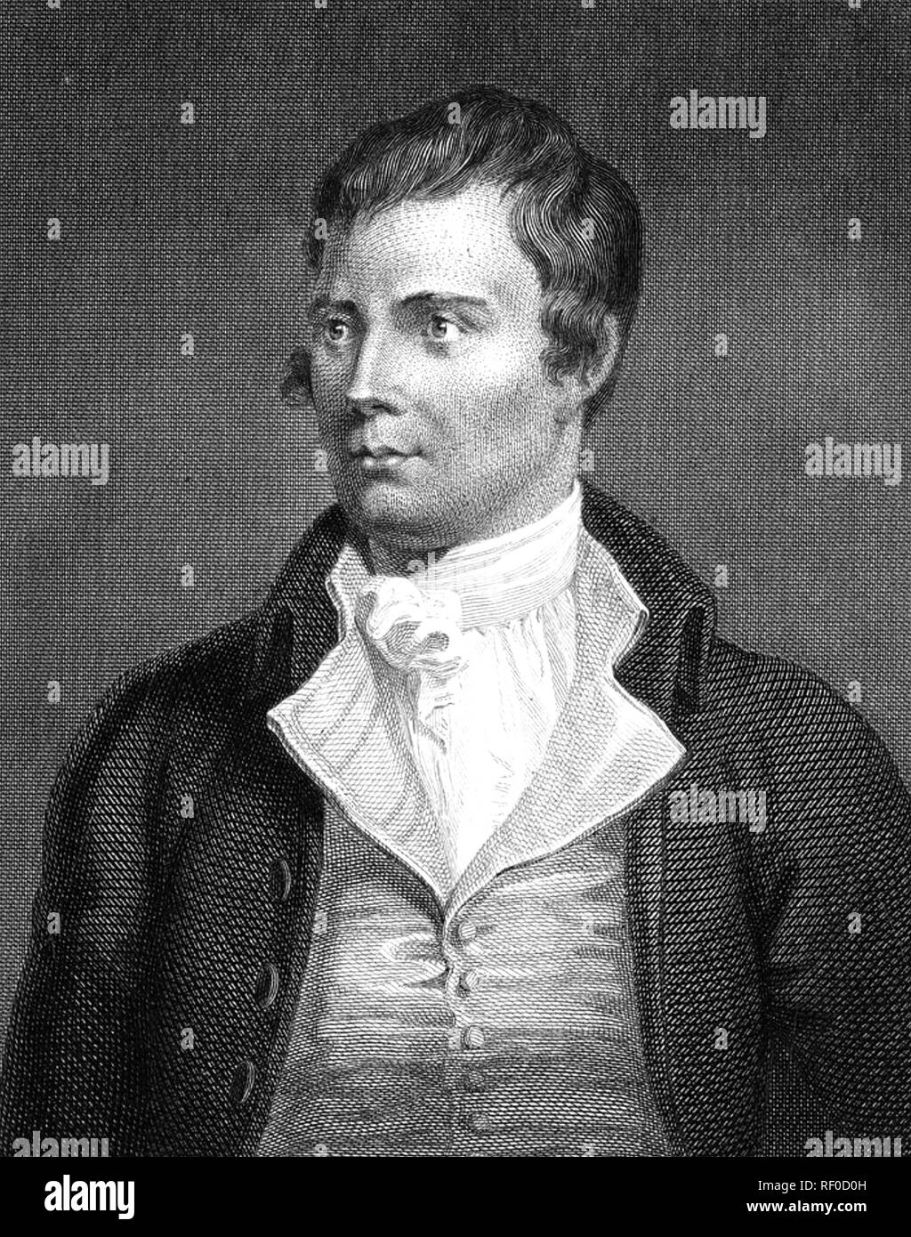 ROBERT BURNS (1759-1796), schottischer Dichter. Gravur auf Portrait 1787 basiert Stockfoto