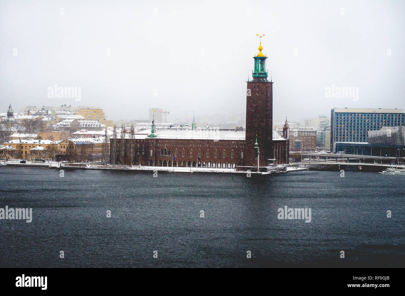 Ansicht des Stadhuset in Stockholm, Schweden Stockfoto