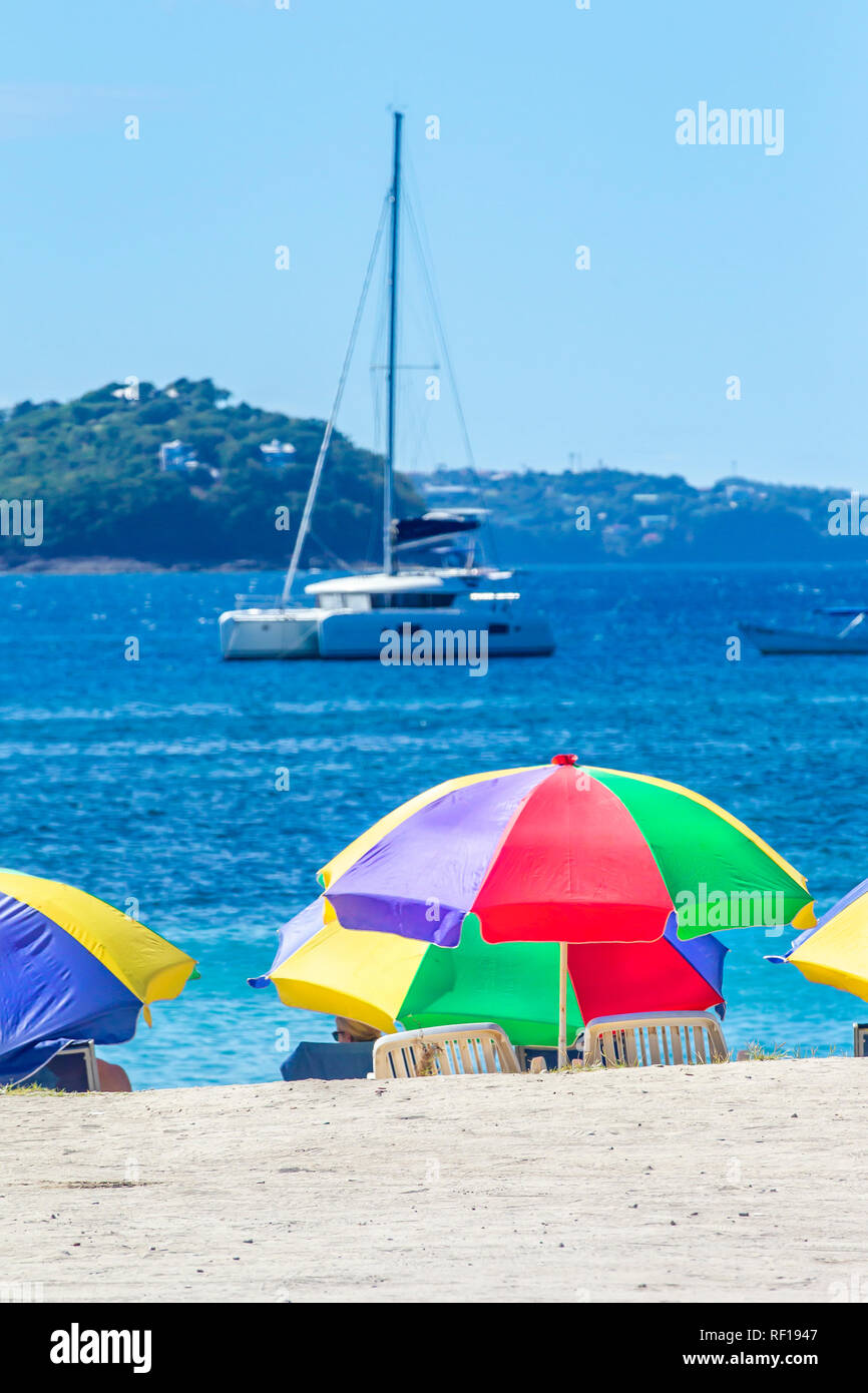 Pigeon Island Beach, Saint Lucia einer der Windward Island in der Karibik. Stockfoto