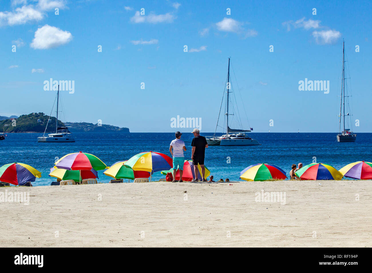 Pigeon Island Beach, Saint Lucia einer der Windward Island in der Karibik. Stockfoto