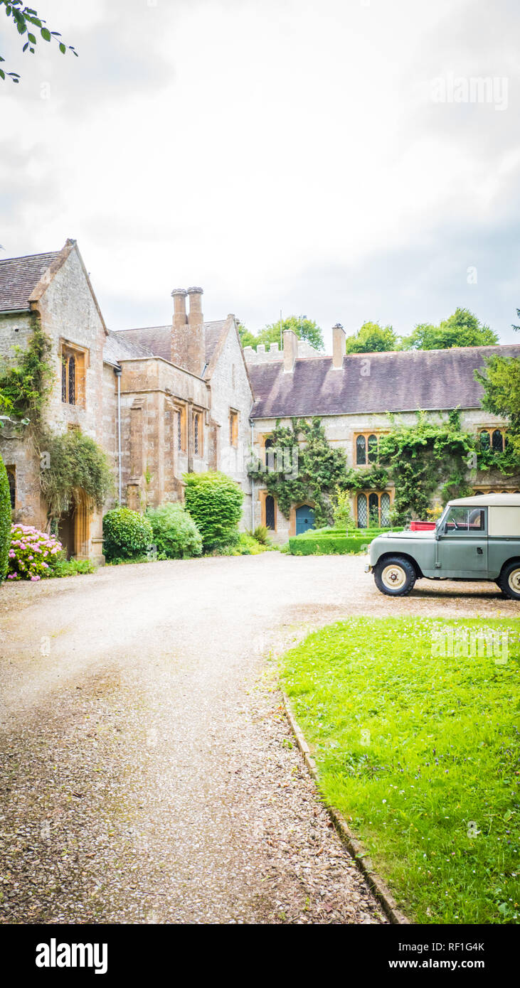 In einem alten Herrenhaus in Maiden Newton, ein britisches Dorf im Südwesten von England, Dorset, Großbritannien. Stockfoto