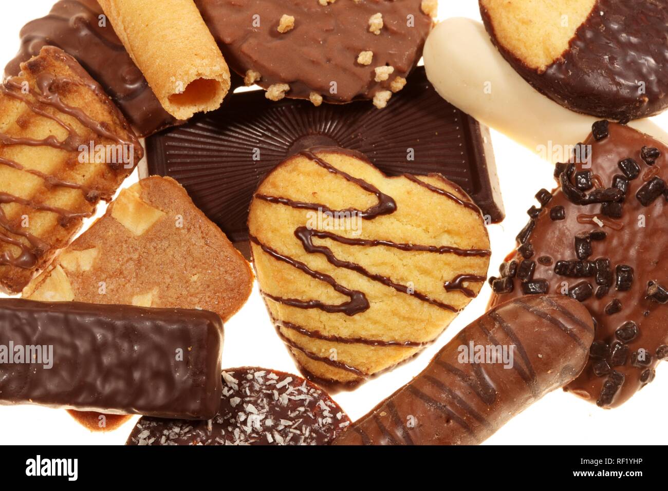 Süßigkeiten, assorted Cookies, Kekse Stockfoto