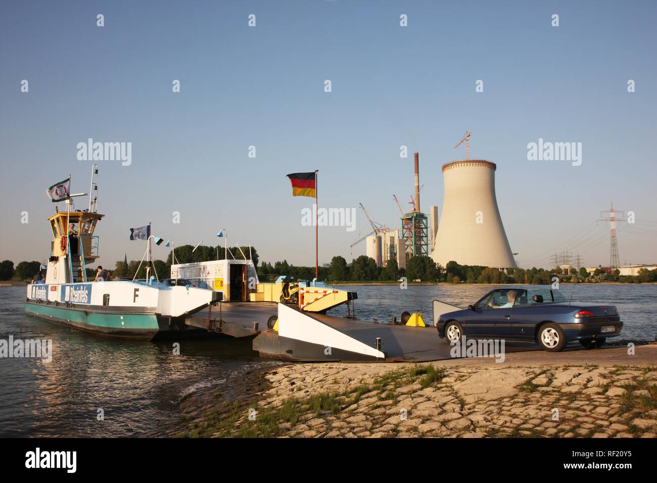 Baustelle von Deutschlands modernste Kohlekraftwerk, Walsum-10, Fertigstellung 2010, Duisburg Stockfoto