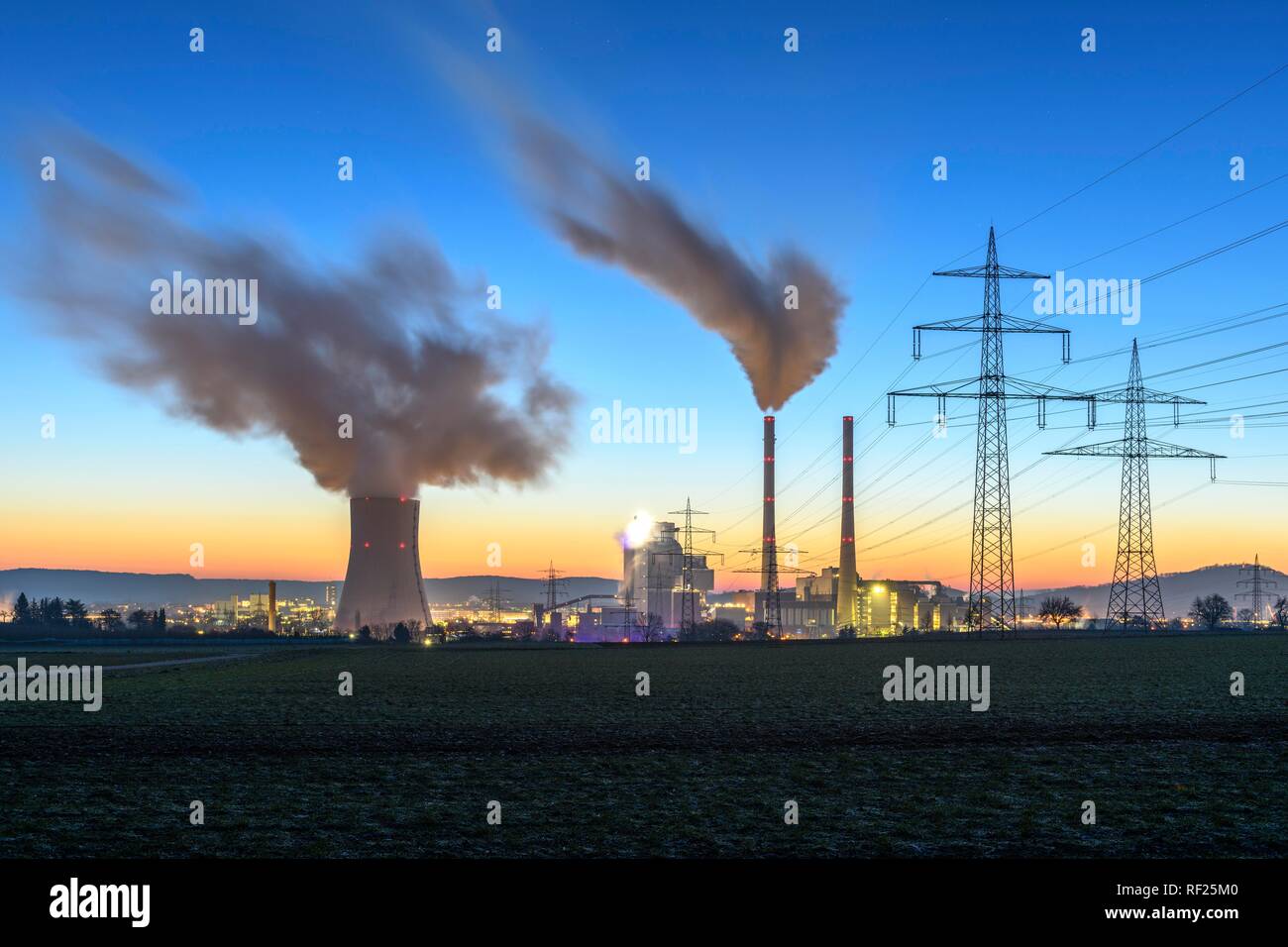 Kohlekraftwerk Heilbronn Am Neckar Baden Wurttemberg Deutschland Stockfotografie Alamy