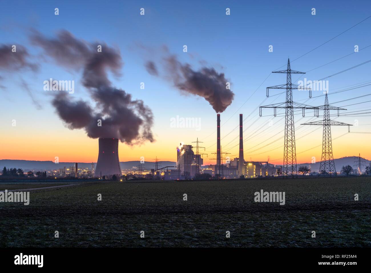 Kohlekraftwerk Heilbronn Am Neckar Baden Wurttemberg Deutschland Stockfotografie Alamy