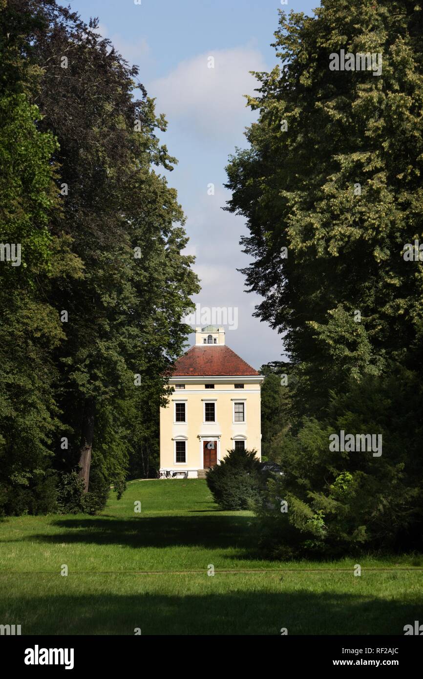 Park Luisium, neo-klassizistische Herrenhaus in der Dessau-Woerlitz Garden Realm, Weltkulturerbe der UNESCO, Dessau Stockfoto