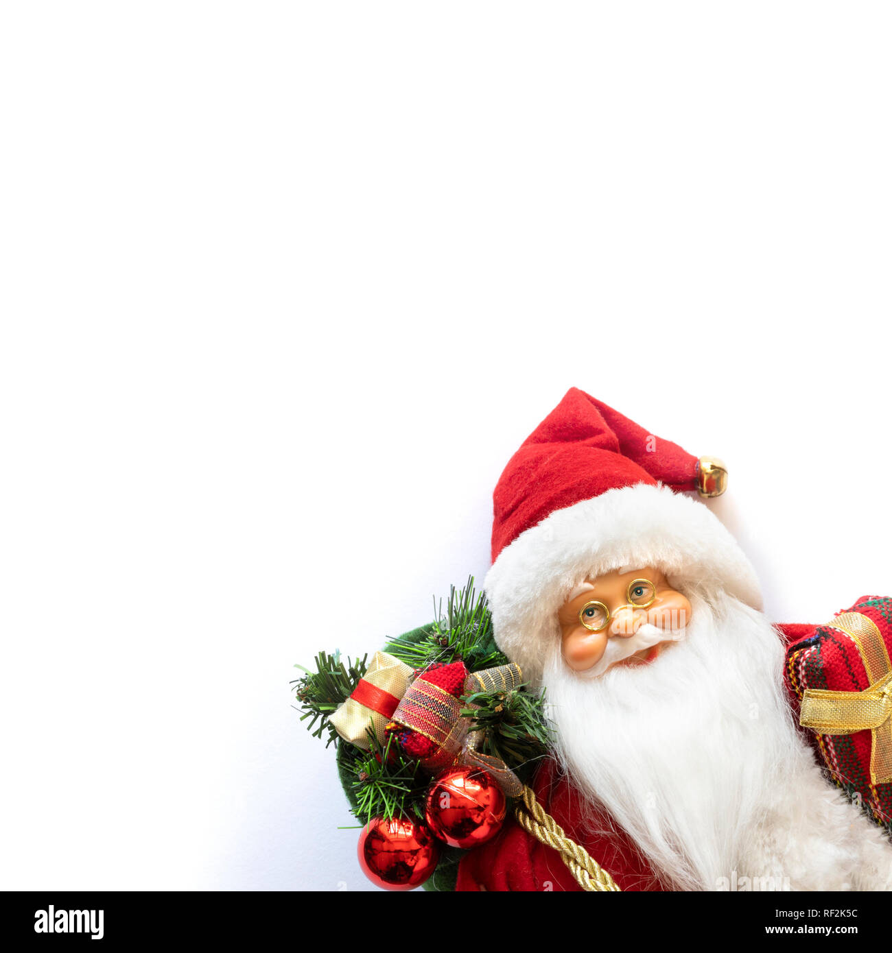 Ein Bild von einem freundlicherweise Santa Claus mit Platz für Ihre Inhalte Stockfoto
