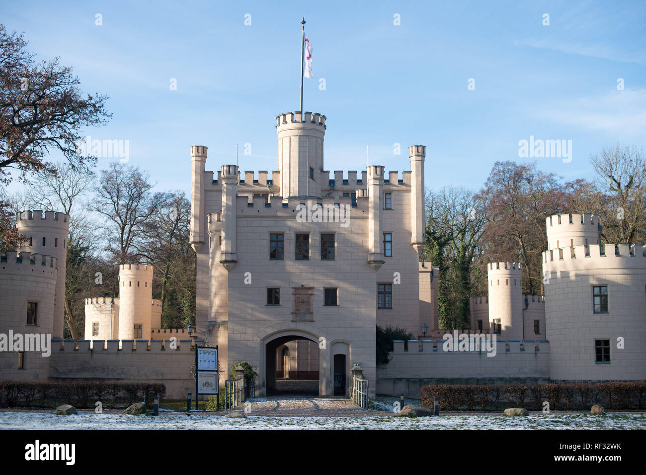 22 Januar 2019, Sachsen-Anhalt Letzlingen: Das Jagdschloss Letzlingen. Foto: Klaus-Dietmar Gabbert/dpa-Zentralbild/ZB Stockfoto