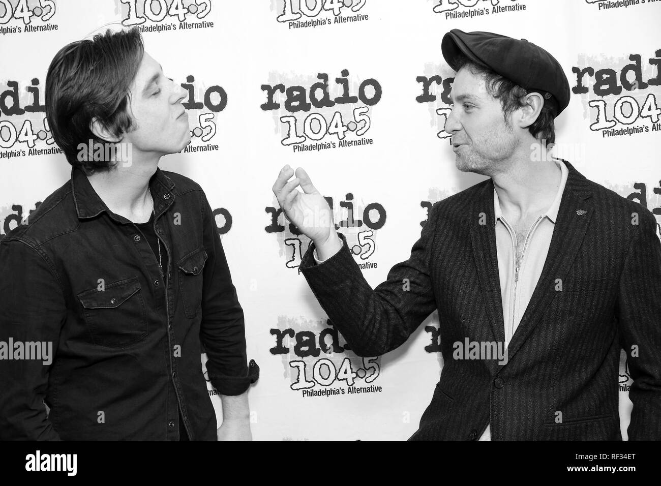 Bala Cynwyd, PA, USA. 22 Jan, 2019. Wels und der Bottlemen besuchen Radio 104.5 Performance Studio in Bala Cynwyd Pa am Januar 22, 2019 Credit:: Star Shooter / Medien Punch/Alamy leben Nachrichten Stockfoto