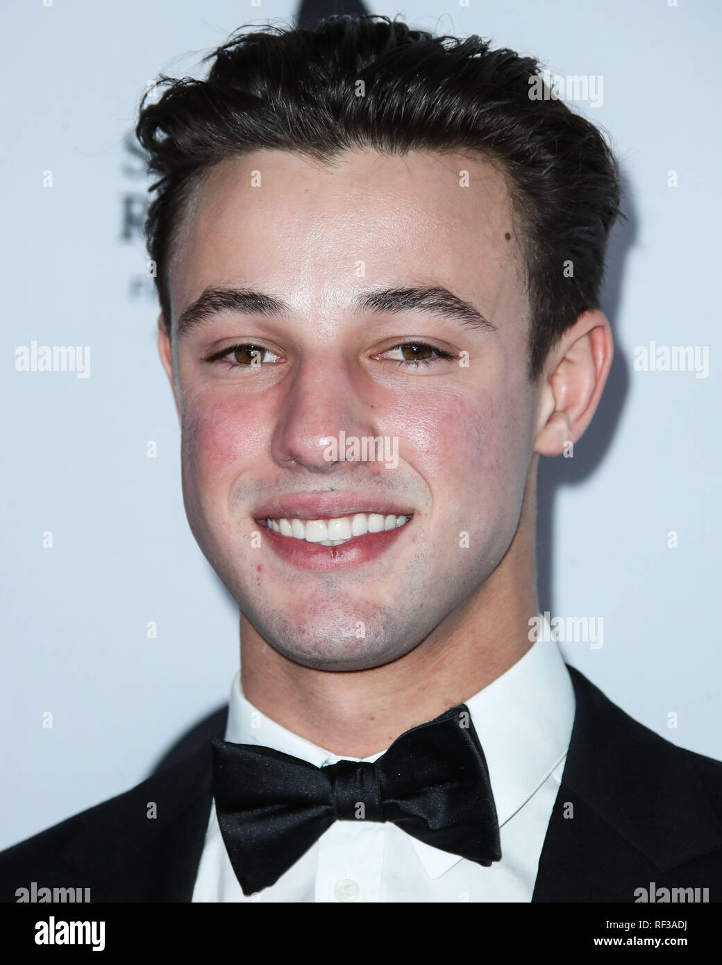 Los Angeles, Kalifornien, USA. 23. Januar, 2019. Schauspieler Cameron Dallas kommt an der Los Angeles Art Show 2019 Opening Night Gala im Los Angeles Convention Center am 23. Januar 2019 in Los Angeles, Kalifornien, Vereinigte Staaten. (Foto von Xavier Collin/Image Press Agency) Quelle: Bild Presse Agentur/Alamy leben Nachrichten Stockfoto